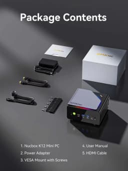 GMKtec K12 Mini PC AMD Ryzen 7 H 255 Dual DDR5 5600MT/s M.2 NVMe SSD PCIe4.0 WiFi6E BT5.2 Dual 2.5G LAN OCulink Computer