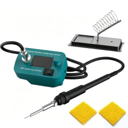 Nananuu 60W PCB Cordless Electric Soldering Iron Set Kit Switch Adjustable Temperature LCD Welding Tool Ceramic Heater Soldering