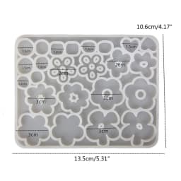 DIY Lovely Floral Pendant Silicone Mold with Hole Jewelry Keychain Necklace Earrings Flower Shape Charms Epoxy Resin Mould
