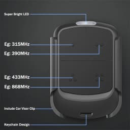 Newest 280MHz-868MHz Multifrequency Garage Door Remote Control Duplicator 433MHz 868MHz Auto Scan Clone Code Grabber Gate Opener