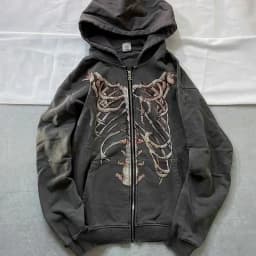 Womens Grey Zip Up Hoodie Tie Dye Abstract Art Streetwear Casual Pullover Artistic Expression Graphic Pattern Sweatshirt