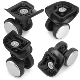 1 Pair 360 Degree Rotation STA159 Double Row Swivel Wheels Replacement Luggage Wheel Travel Suitcase Repair Tool Part Accessorie
