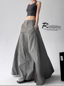 SuperAen 2025 Summer New Solid Skirt for Women Sweet High-waisted High Street A-line Long Skirts