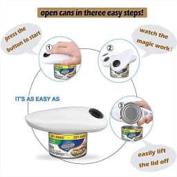 One Touch Automatic Electric Can Opener Portable Kitchen Jar Bottle Opening Tool