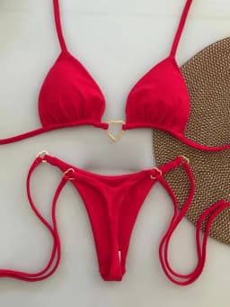 2026 Solid Color White Bikini Women Suit Low Waist Lace-up Swimsuit Two-piece Set swimwear women bathing suit купальник