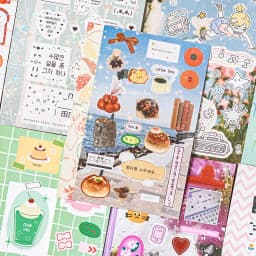 30 Sheets Kawaii M5 Sticker Book, Cute Cartoon Stickers for Planner Journal Phone Case Notebook Dairy Card Decoration, Mr. Paper
