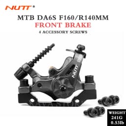 NUTT DA6S Mountain Bike Dual Piston Drive Disc Brake Caliper 160mm Rotor Mechanical Line Pull Disc Brake Scooter Bicycle Parts