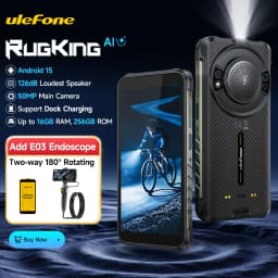 【2025 NEW】Ulefone RugKing 4G Rugged Phone Android 15 Up to 16GB+256GB Waterproof Smartphone 9600mAh 50MP Camera NFC Global