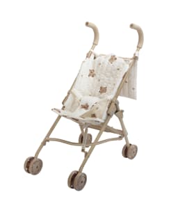 Floral Doll Stroller for Dolls Folding Doll Pram Carriage with Bag Doll Accessories Play Toy House Boys Girls Birthday Gift
