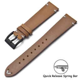 Quick Release Crazy Horse Leather Watch Band 18mm 20mm 22mm Brown Leather Watch Bracelet Men Women for Seiko Omega Huawei Belt