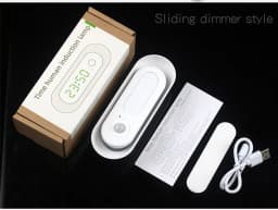 Motion Sensor Night Light With Digital Clock Rechargeable Night Lamp Desk LED Magnetic Wall Mount for Cabinet Staircase Bathroom