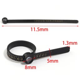 5pcs TPU Ring Sizer With Magnifier US 1-17 Ring Size Measuring Tape Finger Measuring Ruler Professional Jewelry Measuring Tool
