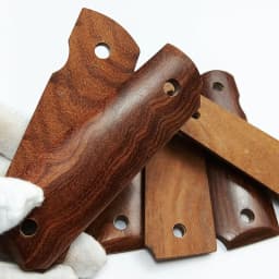 1 Pair Hongteng Wood DIY Hand Grip Patch Material Non-slip Handle Blanks Slabs Scales For 1911 Grips Models