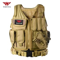 YAKEDA High Strength Wear-Resistant Tear-Resistant Mesh Breathable Hunting Vest Double-Layer Tear-Resistant Fabric