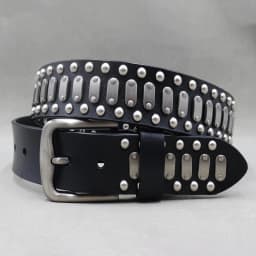 Designer Brand Belt Men Rivet Real Leather Pin Belt Male Black Rock Genuine Leather Cowhide Luxury Punk Belt Jeans