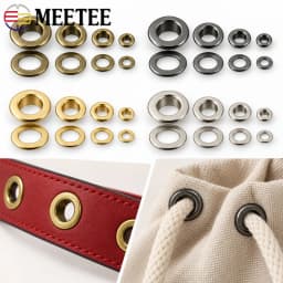 50/100Pcs 4-15mm Pure Copper Eyelet Grommets Belt Hole Rivets Shoe Lace Rings Webbing Grommet Apparel Repair Sewing Accessories