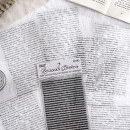 Vintage English Words Material Waterproof PET Sticker Creative DIY Scrapbook Collage Junk Journal Background Decoration Sticker