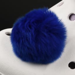 Single Sale Real Fur Pompom Fluffy Shoe Charms Multi-color Plush Ball Shoes Accessories Boys Girls Garden Sandals Decorations
