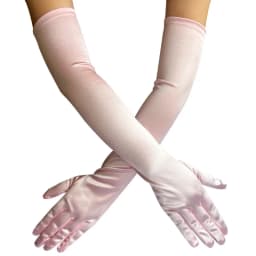 52CM Solid Satin High Elasticity Women Halloween Cosplay Stage Performance Dinner Accessories Etiquette Long Gloves Opera
