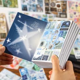 30sheets Retro Japanese Sticker Book Mirror Tide Star Light Old Dream Series Ancient Early Wind Handbook Decoration Landscape Ba