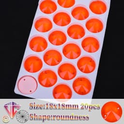 VC Neon Fluorescent Roundness Sew on Rhinestone Roundness Sewing Diamond Glass Diamond Flatback DIY Accessories Wedding