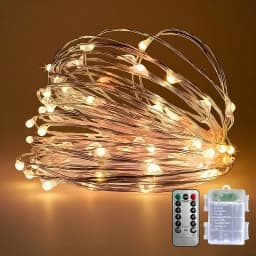 Remote LED Copper String Lights 5M50LED-30M300LED Battery Box Design IP54 Waterproof Flash Wave Steady Modes Festival Home Decor