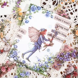 30 pcs Flowers Corner Stickers Retro Hollowed Out Frames Sticker Pack Collage Journal Scrapbooking Material Office Stationery