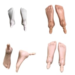 MENGF Doll Hands Feet 1/6 Doll Parts Super White Coffee Brown Doll Accessories DIY Dressing Doll Decors 4 Gesture Hands Parts