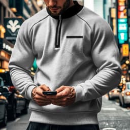 Men-Fleece-Lined-Half-Zip-Sweatshirt-Stand-Collar-Color-Block-Pocket-Pullover-Autumn-Winter-Loose-Casual-Warm-Long-Sleeve-Tops