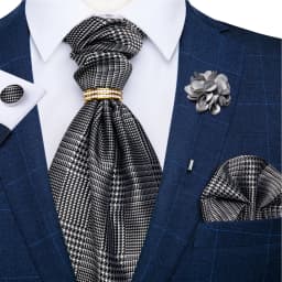 Fashion Ascot Tie for Men Solid Pink Cravat Necktie Ring Brooch Set for Wedding Party Man Suit Accessories Male Scarf Gift