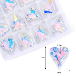 AB Color Crystal Pendant Beads Charms Multi -shape Glass Beads Jewelry Gems Stones for Jewelry Making Supplies DIY Earrings