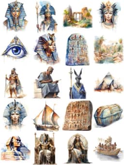 20Pcs/Pack Egypt Queen Empress Sticker DIY Craft Scrapbooking Album Junk Journal Decorative Stickers