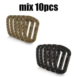 5/10/15/20pcs Tactical D-Shape Plastic Carabiner With Hard Spring Snap Clip ITW Keychain Gear Hook For Outdoor Camping Tools