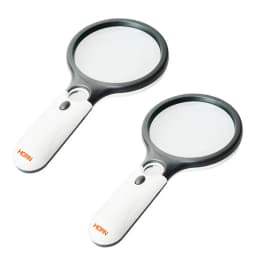 White Magnifying Glass Handheld 45X Magnifier With 3 LED Light For Reading Magnifying Glass Jewelry Loupe