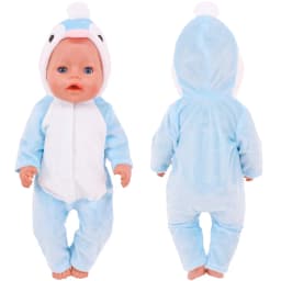 Elephant One-piece Suit Animal Shaped Plush Clothes For 18 inch American & 43 Cm Baby Dolls Clothes,Our Generation Toys