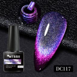 Mtssii 7ML Black Crystal Cat Magnetic Gel Sparkling Glitter Gel Nail Polish Semi Permanent UV Gel Nail Art No Need Base Color