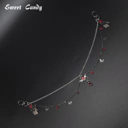 Adjustable Detachable ITA Bag Double Chain Post-Punk Gothic Pendant DIY Bag Decorative Chain Pain Bag Charm Fashion Waist Chain