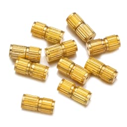 20pcs 12x4mm Brass Screw Clasps Barrel Clasps Cord End Caps Jewelry End Tips Connectors for Bracelet Necklace Making Accessories