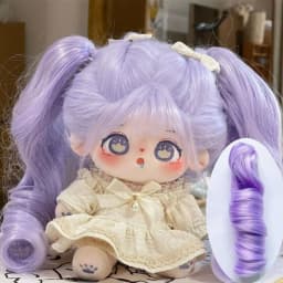Msiredoll Wig Hair BJD Dolls Accessories For 20cm Cotton Doll Long Curly Hair Ponytail Chemical Fiber Wig