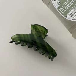 High-quality green twill acetate grab clip gentle back of the head shark clip bath clip hairpin headwear