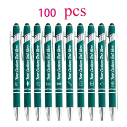 10-100 Customized Ballpoint Pen with Stylus Tip Print Name Logo Metal Pen for Business Graduation Birthday Anniversary Gift Pen