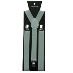 Solid Color Elastic Leather Suspenders Clip-on Buckle Men Straps Adjustable Elastic Y-Back Braces For Wedding Suit Accessories