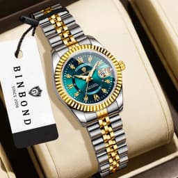 BINBOND Original Couple's Quartz Watches Luminous Waterproof Gift For Lover Men's Women's Watch Mujer Relojios +Gift Box