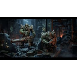 Fantasy Orc Warrior Miniature Set, Unpainted 3D Printed Models for Tabletop RPG and Collecting