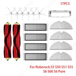 For Roborock S5 S50 S51 S55 S6 S60 S6 Pure Vacuum Cleaner Accessories HEPA Filter Mop Cloth Side Main Brush Spare Parts
