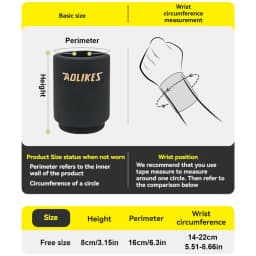 AOLIKES 1PCS Wrist Ice Pack Wrap for Pain Relief, Reusable Wrist Brace Cold Gel Ice Pack for Injuries, Hot & Cold Compress Wrist