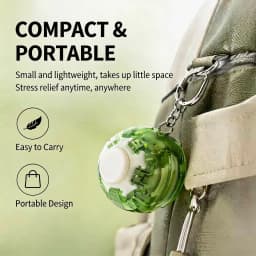 Press‑to‑Spin Fidget Ball Keychain 3D Gear Rotating Gyro Toy Stress Relief Sensory Hand Toy Portable Bag Pendant for Adults Gift