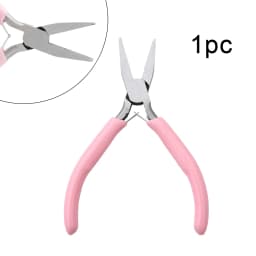 1/5/10pcs Pink Color Handle Anti-slip Splicing and Fixing Jewelry Pliers Tools & Repair Kit, for DIY Jewelery Making