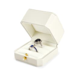 Oirlv Luxurious Velvet Ring Box Set-Elegant Single & Double Ring Holder for Wedding Anniversary Gifts Jewelry Storage Organizer