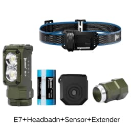 WUBEN E7 Best Rechargeable Headlamp 1800 lumens Include One 26650 Battery-Green